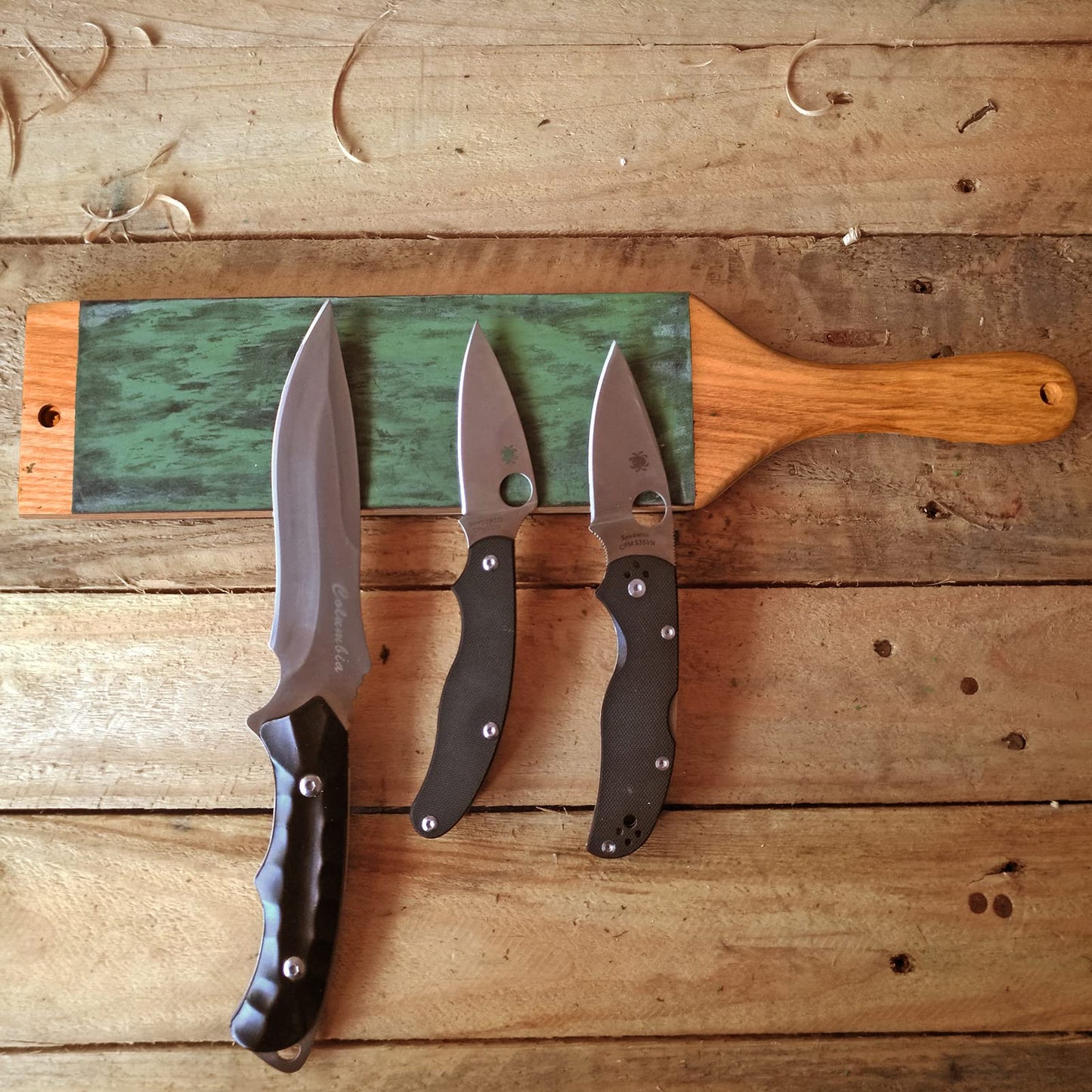 LAVODA Leather Strop with Polishing Compound, Knife Stropping Kit for Sharpening & Honing Knives Tools