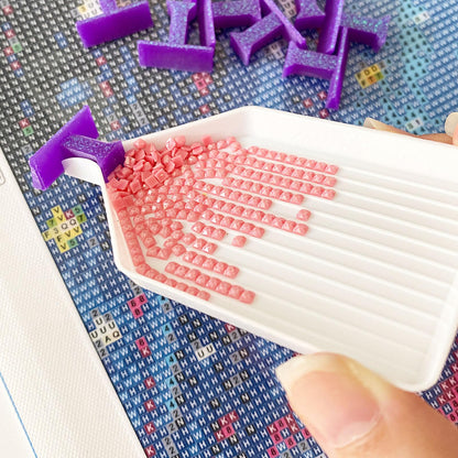 9 Pieces Purple Stoppers for Diamond Painting Tray Small White, Diamond Art Tool Accessories