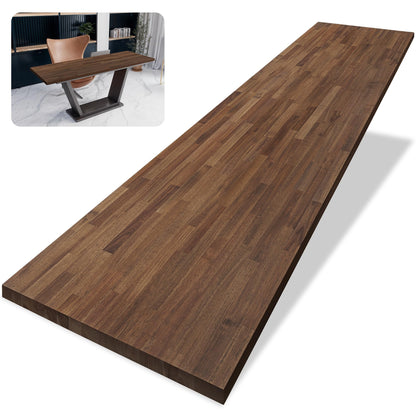 Howizz 60 x 30 in. Solid Wood Table Top, Dark Walnut Stained Acacia Desktop for Standing Desk/Office Tabletop/Countertop, 1in. Thick