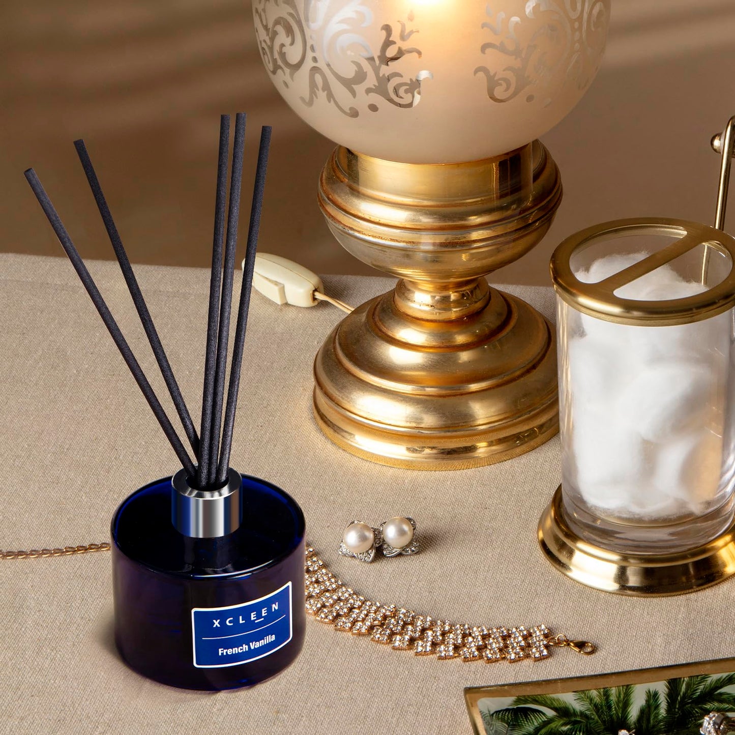Reed Diffusers Set, 3.7 Oz Scent Diffuser, 6 Reed Diffuser Sticks, Home Fragrance Hyacinth, Peony & Citrus, Aromatherapy Oil Diffuser Reeds, More Masculine Scent, Bathroom & Office Decor 110ml