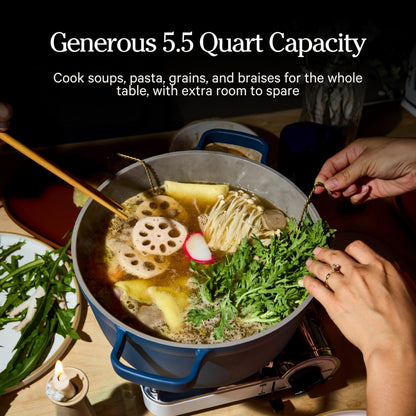 Our Place Perfect Pot | 5.5 Qt Ceramic Pot with Lid & Spatula | Patented 8-in-1, PFAS-Free Nonstick, Non-Toxic Cookware | Induction & Oven-Safe up to 450°F | Char