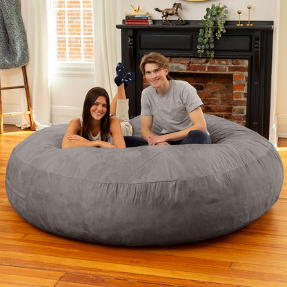 Jaxx 6 Foot Cocoon - 2-in-1 Convertible Bean Bag Bed & Large Bean Bag Chair for Adults, Charcoal
