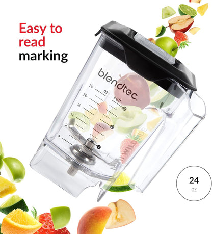Blendtec Mini WildSide (46 oz), Five Sided, Personalized Blender Jar Vented Latching Lid, BPA-free, Clear