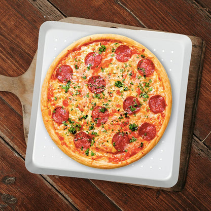 YARDWE 9 Inch Pizza Baking Tray, Perforated Aluminum Sheet Pan, Nonstick Bakeware for Oven Baking Pizza, French Fries