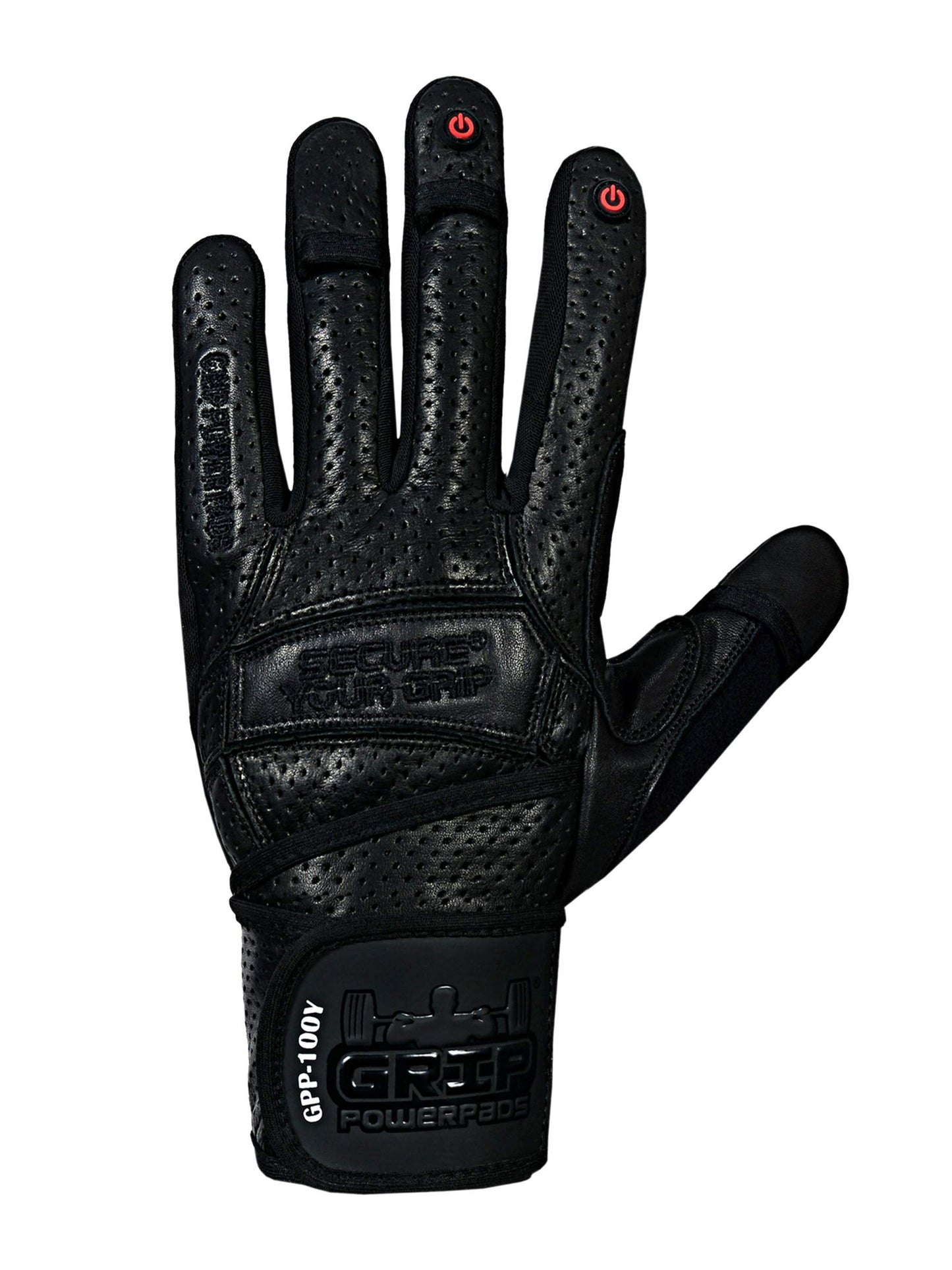 Elite Leather Gym Gloves with Built in 2" Wide Wrist Wraps Grip & Design for Weightlifting Power Lifting Bodybuilding & Strength Training Workout Exercises