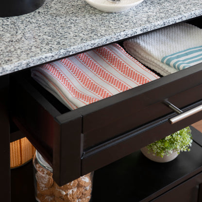 Linon Cayden Black Kitchen Cart,