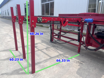 45T Firewood Processor with 20HP GX630 Engine, 19.6″ Max Cut, 25″ Chainsaw, Have Chain Table, 3M Conveyor, Full Hydraulic Control– Easy to Operate for Home, Farm, Small Business – CA Shipping