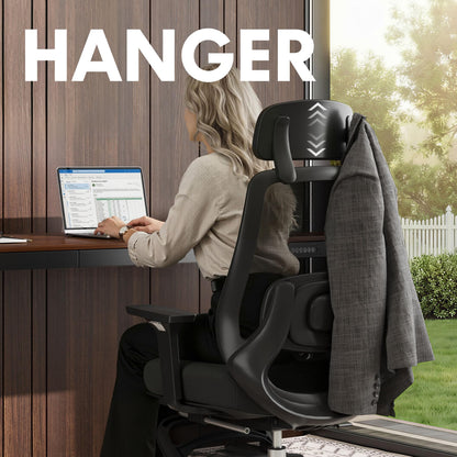 FLEXISPOT Massage Office Chair with Footrest, High Back Ergonomic Desk Chair with Adjustable Headrest, 3D Armrests, 2D Lumbar Heated Shiatsu Massage, 4-Position Recline, Foam Seat, Black