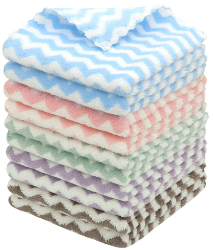 HFGBLG Microfiber Cleaning Cloth, 10 Pack Microfiber Rags,12”x12”,Mix Color