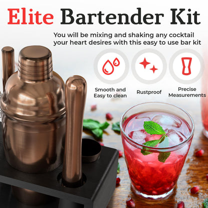 Highball & Chaser Cocktail Shaker Set: Bartender Kit for Home Bar Mixology Cocktail Bar Set Plus E-Book with 30 Recipes
