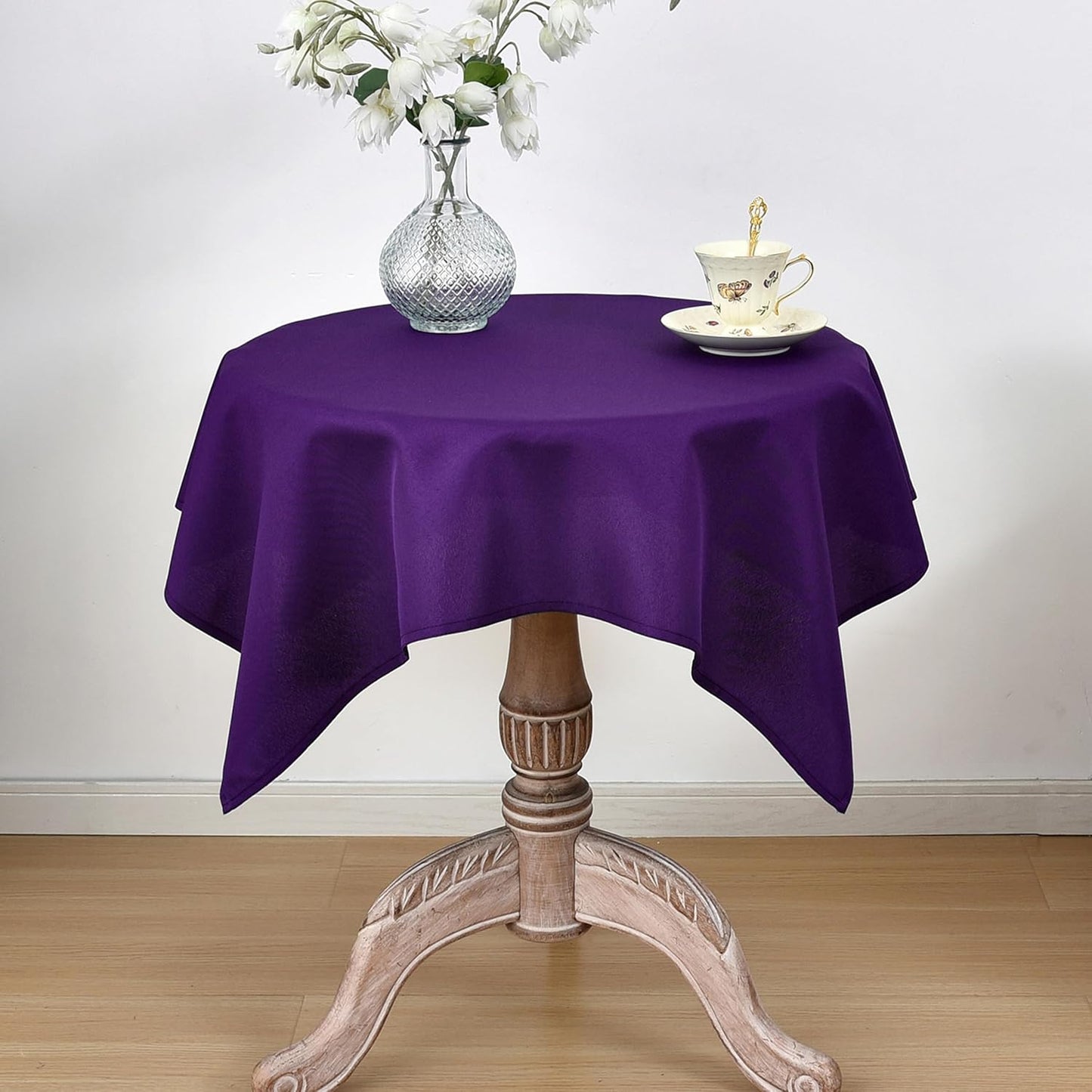 Viiamacki 2PCS 24 24 Inch, Square Small Tablecloth, x Stain and Wrinkle Resistant Machine Washable Polyester Table