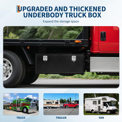Garvee Steel Underbody Truck Box w/t-Handle Latch, Truck Toolbox for Organization and Storage, Job Box Tool Chest for Pickup Truck Bed, RV, Trailer, 60"x 16"x 13"