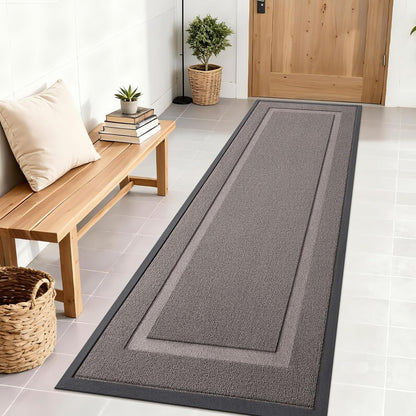 OLANLY Waterproof Front Door Mat - All-Season Indoor/Outdoor Doormat, Easy Clean, 71x23, Taupe