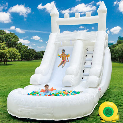 iLink-outer Inflatable Commercial Grade Water Slide with Water Tube and Blower for Kids Age 21 x 12 x 9 FT Wet and Dry Huge PVC Pool for Summer Party