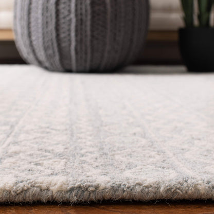 SAFAVIEH Micro-Loop Collection 10' x 14' AquaIvory MLP502K Handmade Moroccan Boho Tribal Premium Wool Living Room Dining Bedroom Area Rug