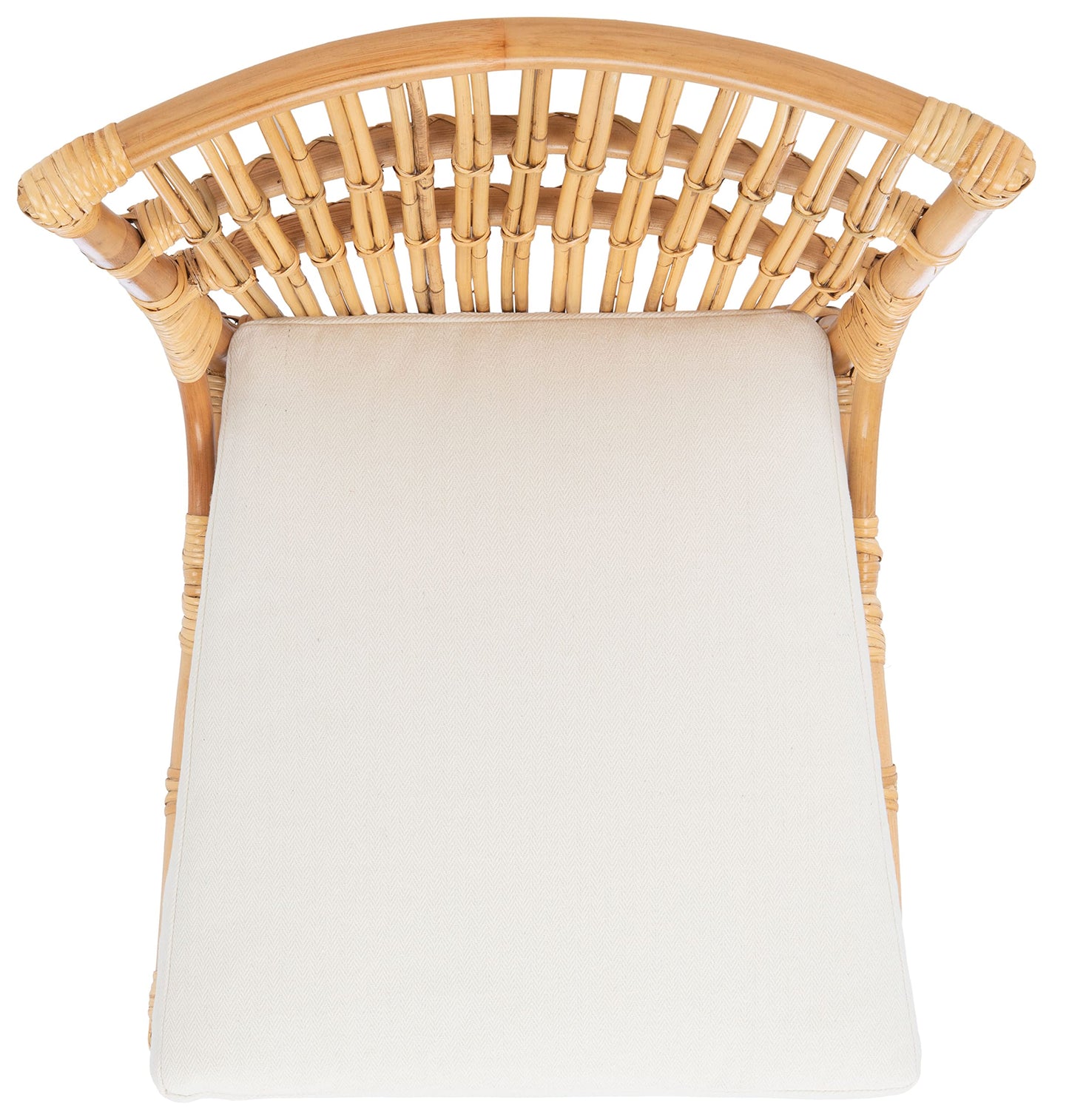 Safavieh Home Collection Erika Rattan Cushion (Set of 2) Accent Chair, Natural/White