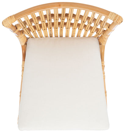 Safavieh Home Collection Erika Rattan Cushion (Set of 2) Accent Chair, Natural/White