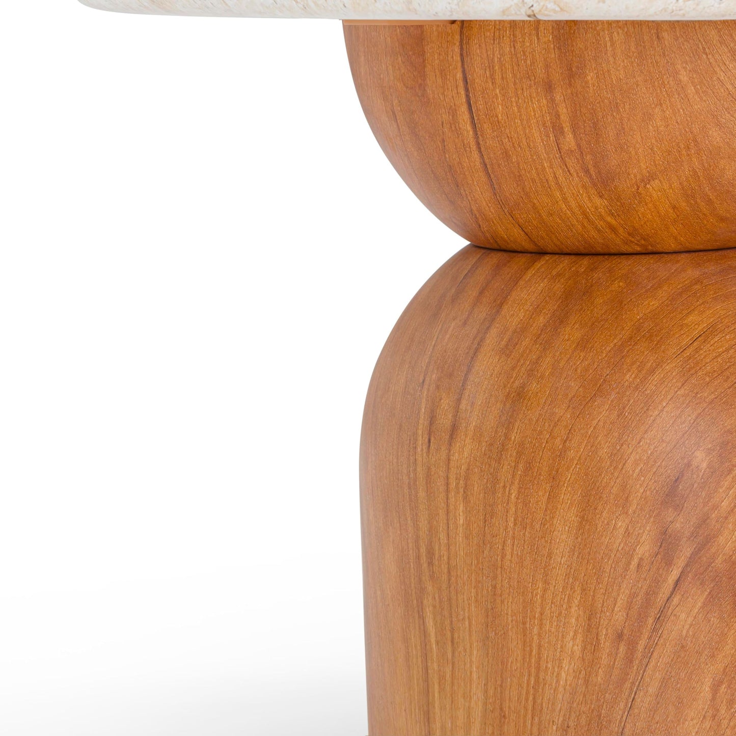 Tov Furniture Cynthia Travertine Concrete Indoor/Outdoor Side Table
