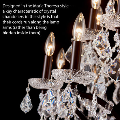HUANXISHA 42 Lights Large Crystal Chandeliers for High Ceilings Maria Theresa Chandelier Light Fixture Vintage Chandelier for Foyer Hallway Entryway Staircase Brown 75" H x 49.2" D