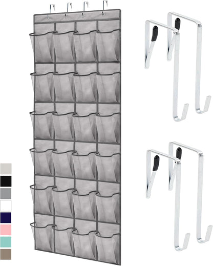 24 Closet 40 lbs, Closets GORILLA GRIP Over the Door Shoe Organizer, Large Breathable Mesh Pockets, Space Saving