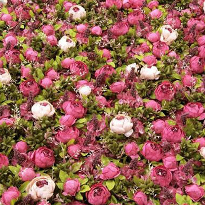 JIIPOREGJ Handmade Romantic Hydrangea Rose Peony Plant Wall Large Artificial Flower Wall Backdrop Panels,Rose Wedding Backdrop 3D Floral Wall Fabric Flower Wall for Part,One Color,1m*1m/3.28 * 3.28FT