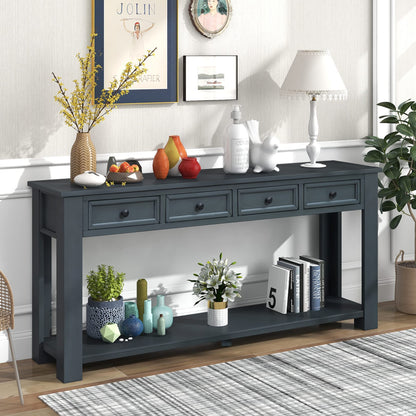Console Table Sideboard with Storage and Bottom Shelf for Living Room, Kitchen, Entryway/Hallway