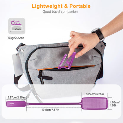 Gritin 9 LED Rechargeable Book Light for Reading in Bed - Eye Caring 3 Color Temperatures,Stepless Dimming Brightness,80 Hrs Runtime Small Lightweight Clip On Book Reading Light for Studying