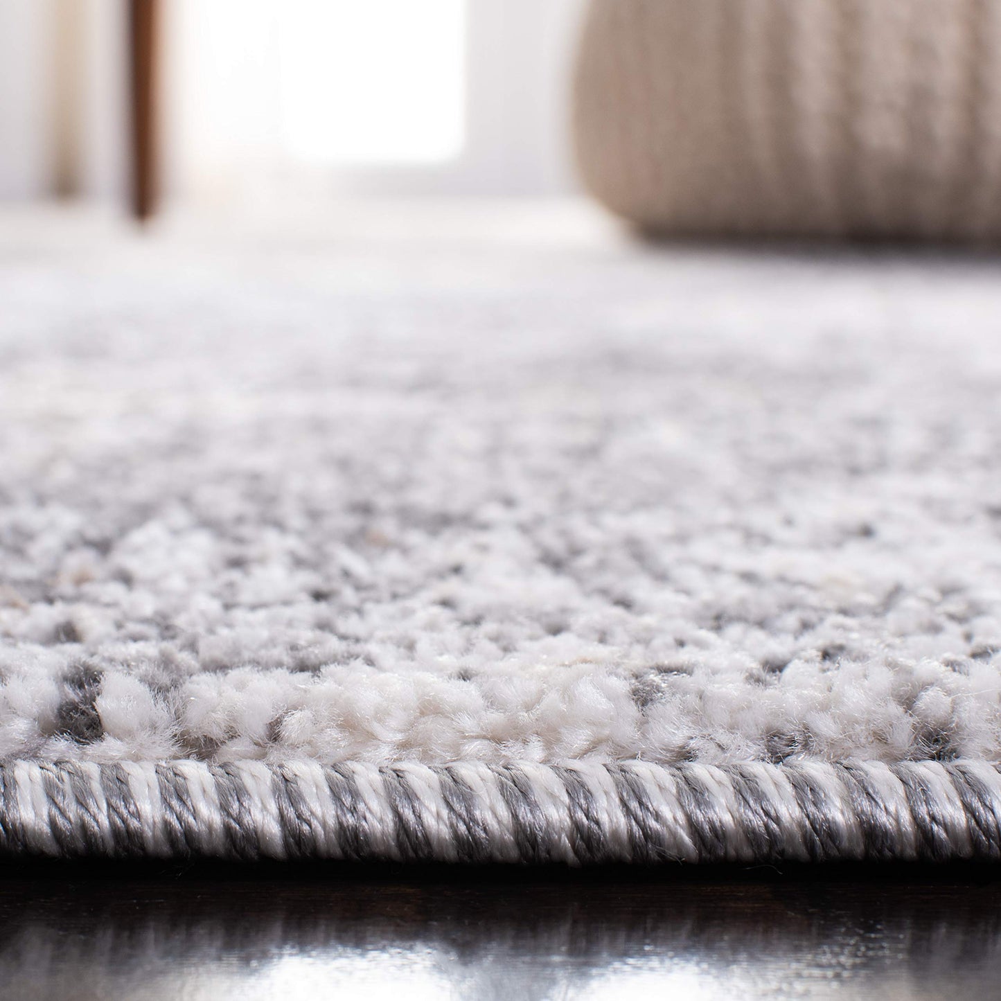 SAFAVIEH Aston Collection Area Rug - 9' x 12', Light Grey & Grey, Modern Abstract Design, Non-Shedding & Easy Care, Ideal for High Traffic Areas in Living Room, Bedroom (ASN715F)
