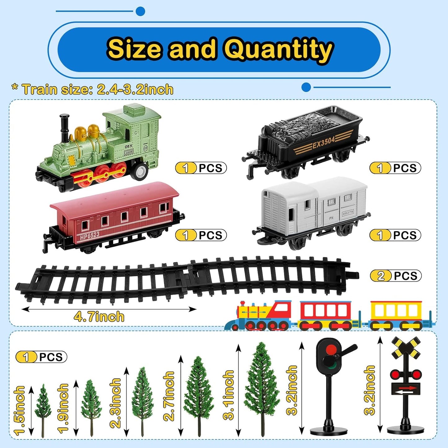 13 Set Pieces Train Cake Toppers Train Cake Decorations Train Birthday Party Supplies Mini Train Toy Train Track