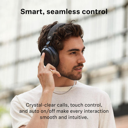 Sennheiser Consumer Audio Momentum 4 Wireless Headphones - Bluetooth Headset for Crystal-Clear Calls with Adaptive Noise Cancellation, 60h Battery Life, Lightweight Folding Design - Black/Copper