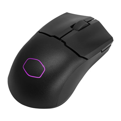 Cooler Master MM712 Wireless Gaming Mouse Black with Adjustable 19,000 DPI, 2.4GHz and Bluetooth , Ultraweave Cable, PTFE Feet, RGB Lighting and MasterPlus+ Software