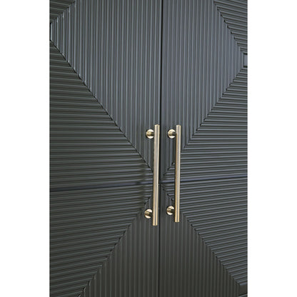 Signature Design by Ashley Geirwood Contemporary Accent Cabinet with Shelf and Geometric Pattern, Green