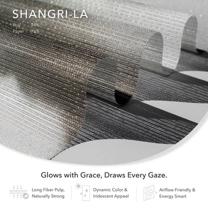 GoDear Design Airflow Sheer Adjustable Sliding Vertical Blinds, Cordless Trendy Door Blinds, Room Dividers, 45.8"- 86" W x 96" H, Extendable Track, Iridescent Panel Curtains, Art Prints, Shangri-La