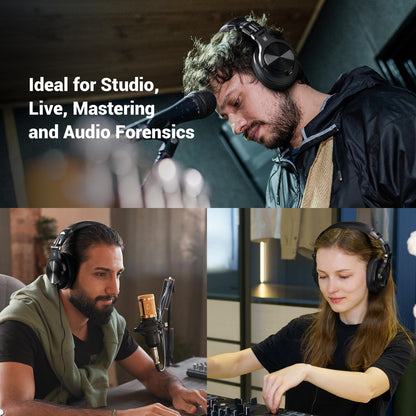 OneOdio A70 Bluetooth Over Ear Headphones, Wireless Headphones with 72H Playtime, Hi-Res, Built-in Mic, 3.5mm/6.35mm Wired Audio Jack for Studio Monitor & Mixing DJ Guitar AMP, Computer PC Gaming