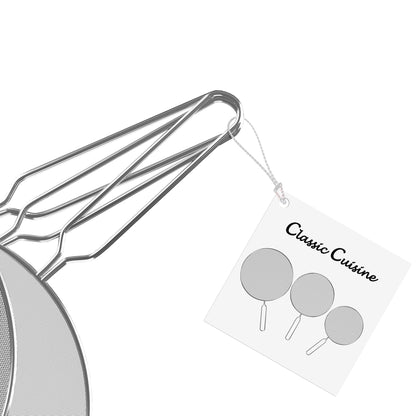 3-Piece Splatter Screen Set – Fine Mesh Stainless-Steel Grease Splatter Guard For Pots, Pans, and Skillets – Kitchen Gadgets By Classic Cuisine