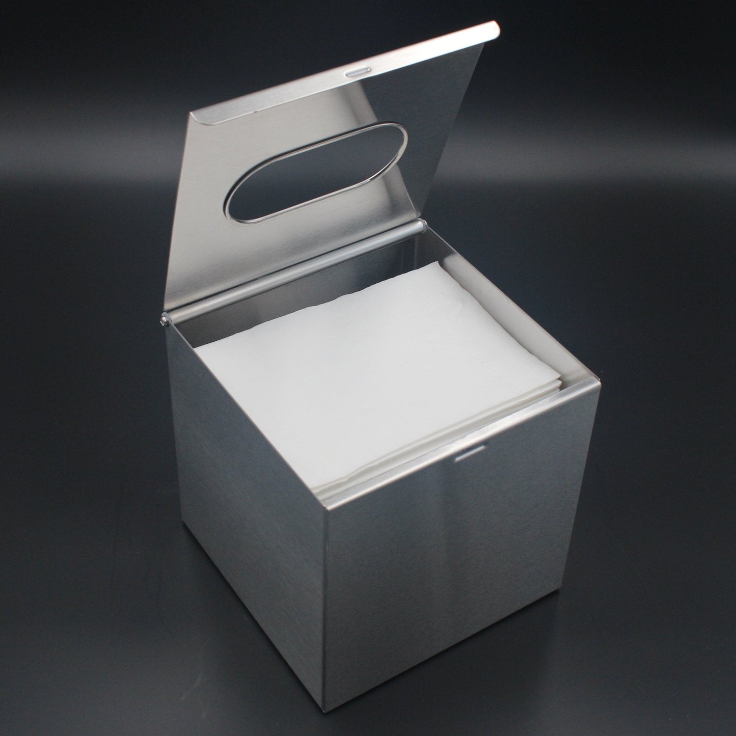 JunSun Square Tissue Box Cover Tissue Box Holder Napkin Holder Tissue Cube Box Decorative Holder For Bathroom Bedroom Office Dresser Nightstand Desk Tabletop 5"X 5" X 5"-Stainless Steel Brushed Nickel