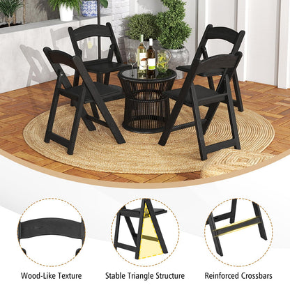 Giantex 20-Pack Folding Chairs, Portable Resin Event Chairs with Padded Seat, All-Weather Resin Frame, 1100 lbs Static Capacity, Lightweight Foldable Chair for Office, Wedding, Party, Outdoor