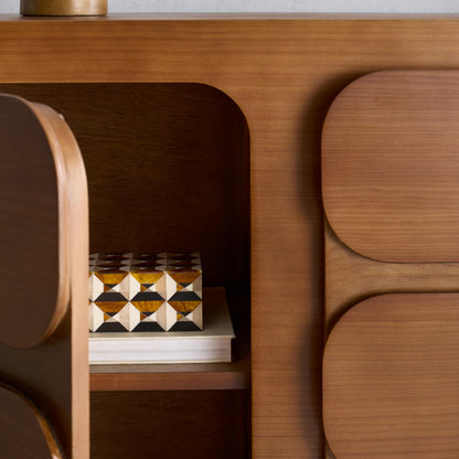 SAFAVIEH Couture Collection - Herald Brown Wood Sideboard, Modern 3-Shelf Storage Cabinet, Fully Assembled (SFV5547A)