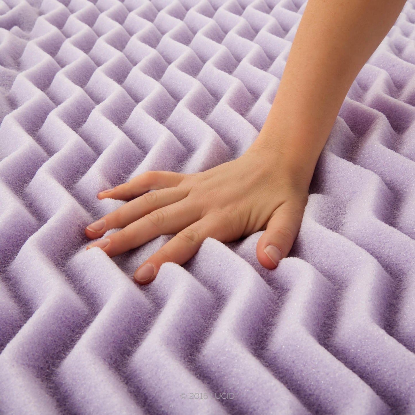 LUCID 2 Inch Lavender Memory Foam Twin XL Mattress Topper, 5 Zone