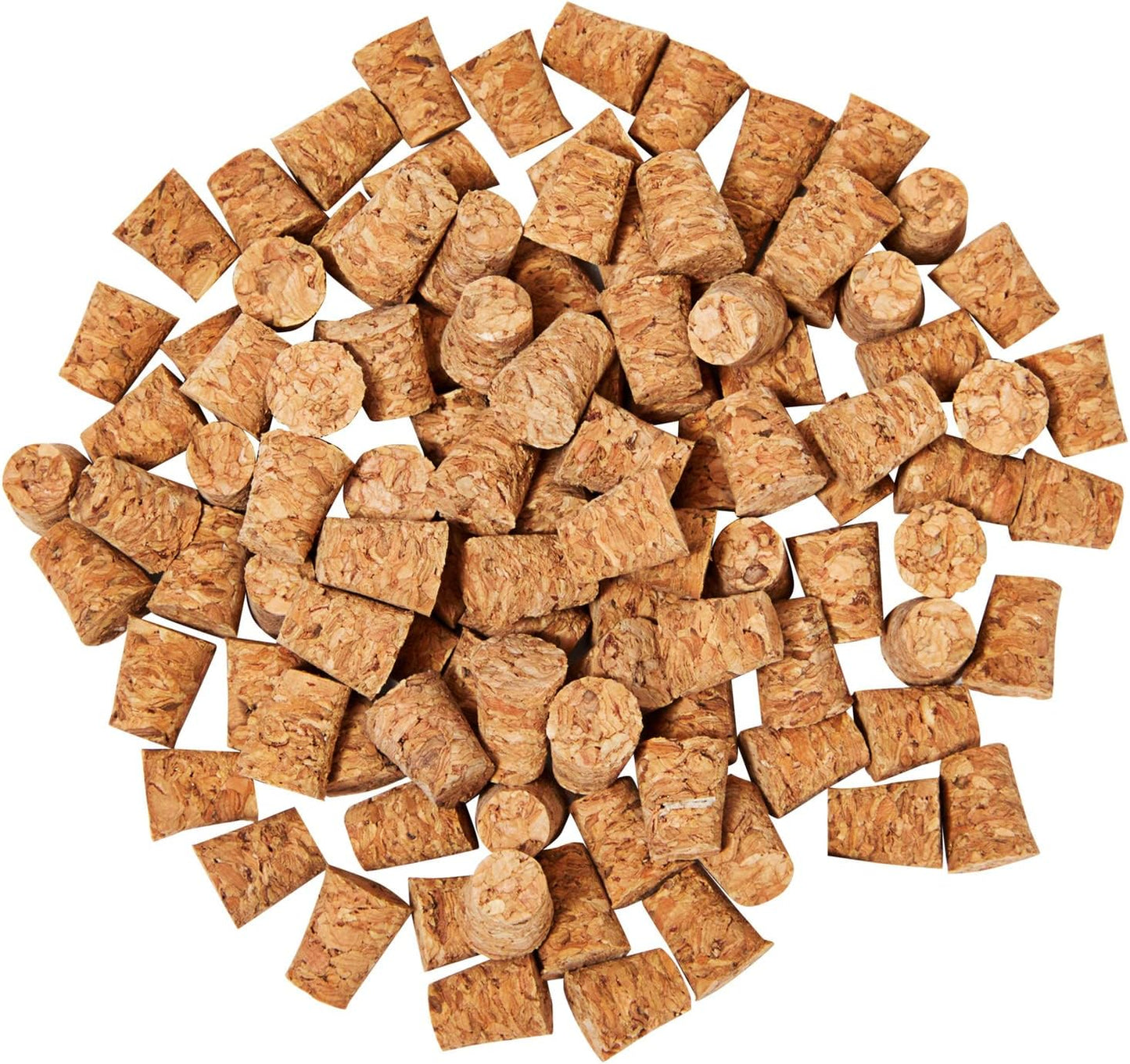 Size #1 Tapered Cork Plugs for Test Tubes, Mini Bottle Stoppers, DIY Crafts, 100 Pack (0.4 x 0.3 x 0.5 In)