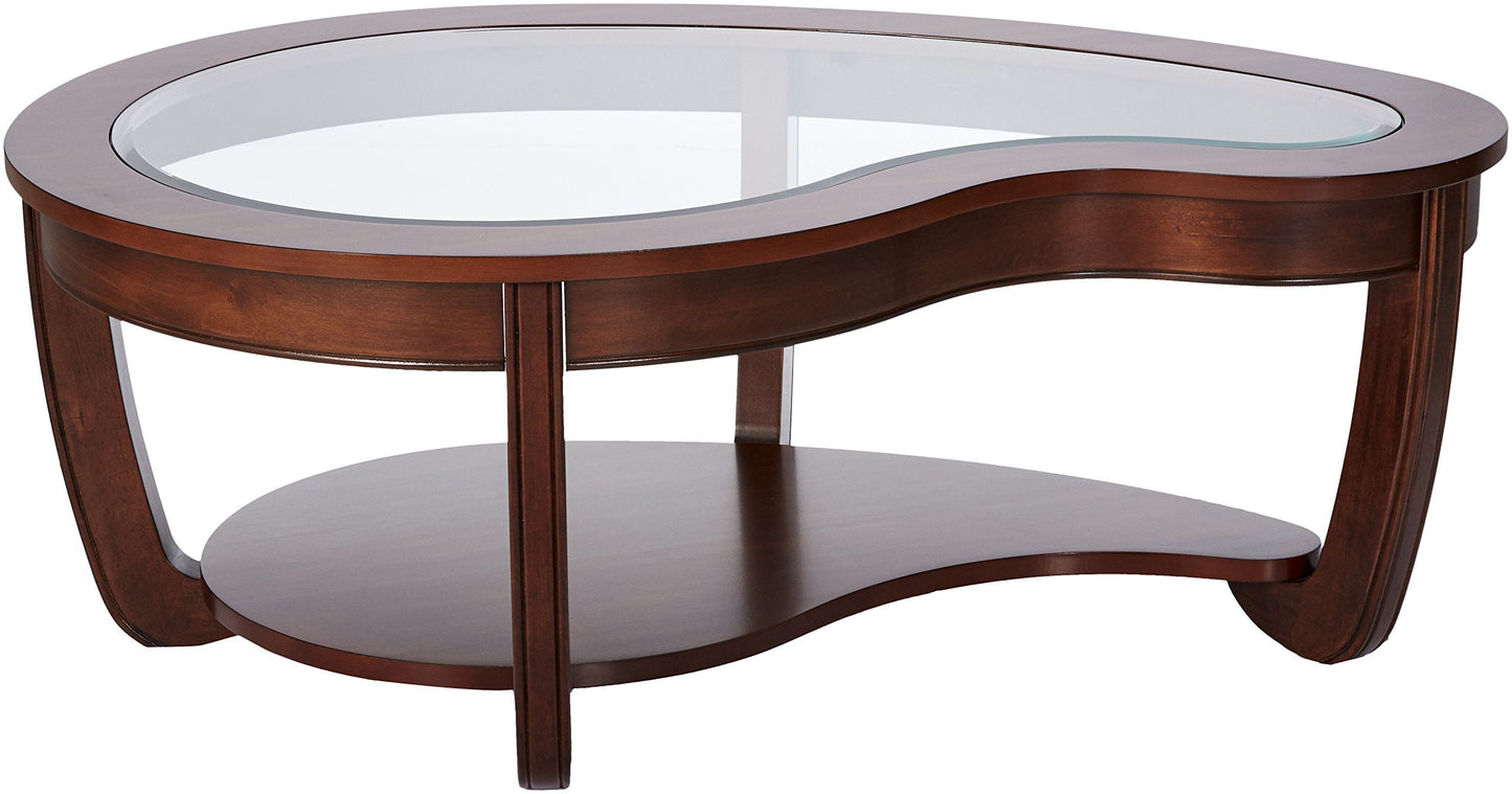 24/7 Shop at Home Paresh 1-Shelf Wood Coffee Table, Brown