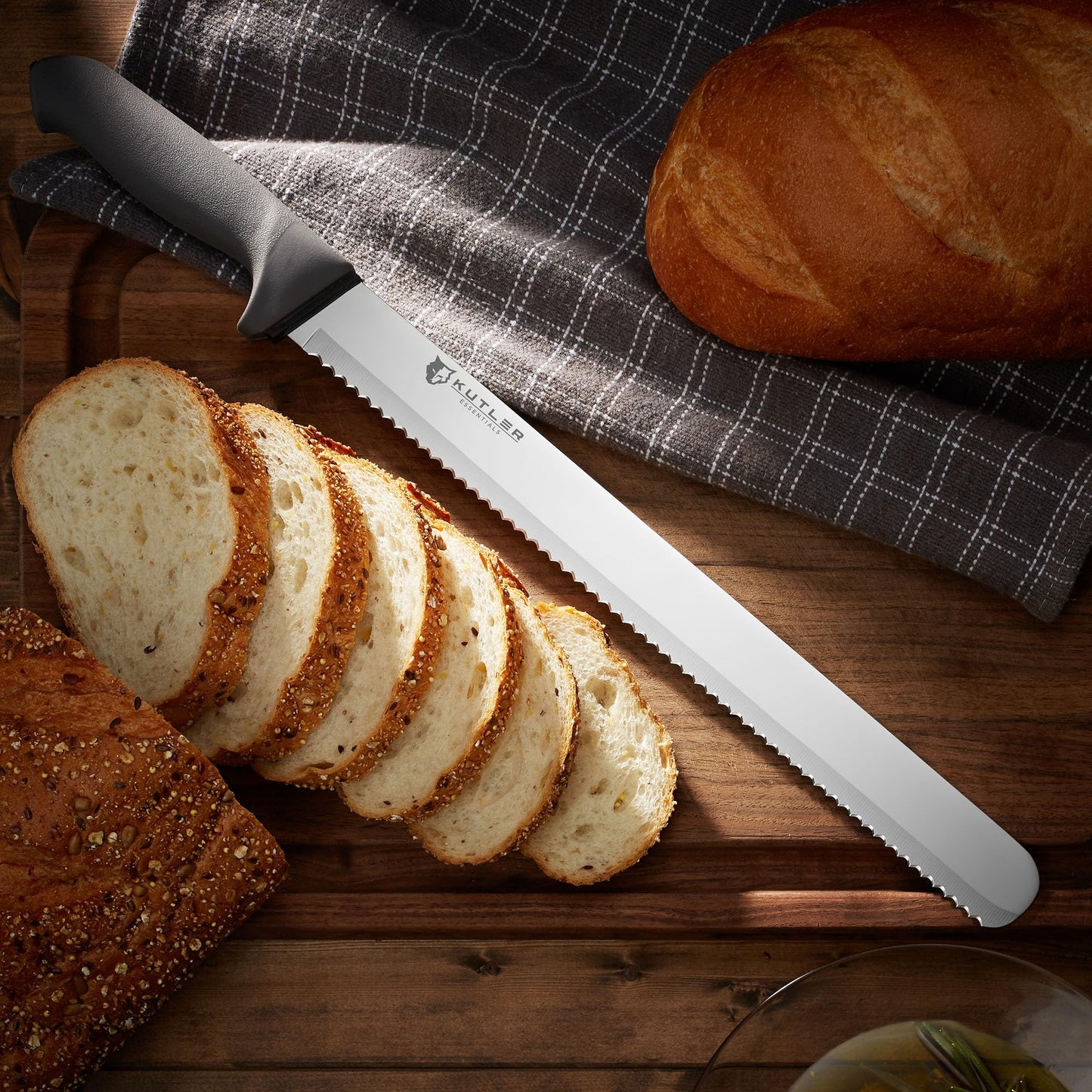 KUTLER Professional 14-Inch Bread Knife and Cake Slicer with Serrated Edge - Ultra-Sharp Stainless Steel Cutlery