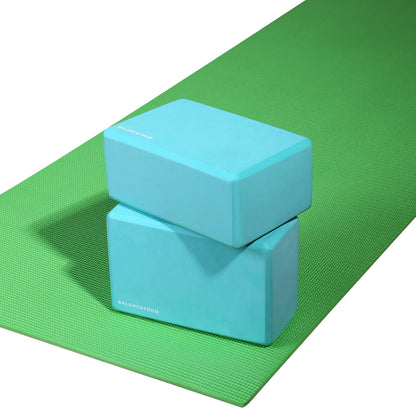 Fitvids Set of 2 High Density Yoga Blocks, 9"x6"x4" Each, Pair, Multiple Colors