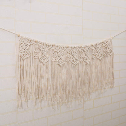 laddawan Macrame Garland Macrame Wall Hanging Nursery Wall Decor Boho Home Bohemian Bedroom Wedding Macrame Garland First Birthday Decor (B)