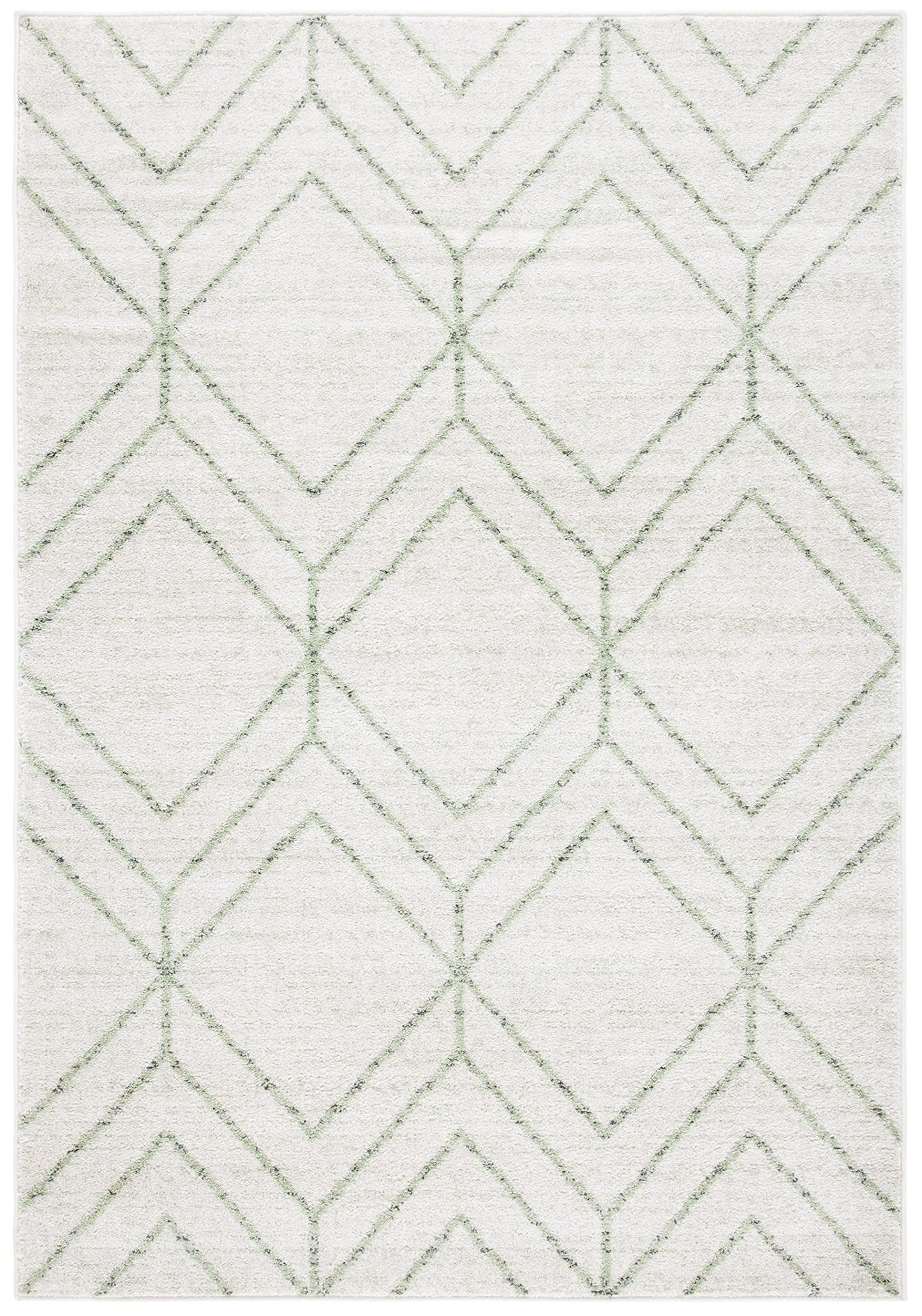 SAFAVIEH Adirondack Collection Area Rug - 10' x 14', Ivory & Sage, Modern Geometric Design, Non-Shedding & Easy Care, Ideal for High Traffic Areas in Living Room, Bedroom (ADR241W)