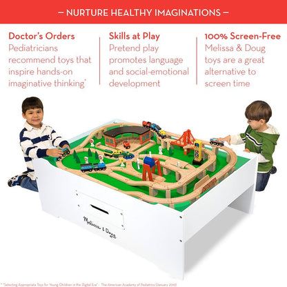 Melissa & Doug Deluxe Wooden Multi-Activity Play Table for Playroom