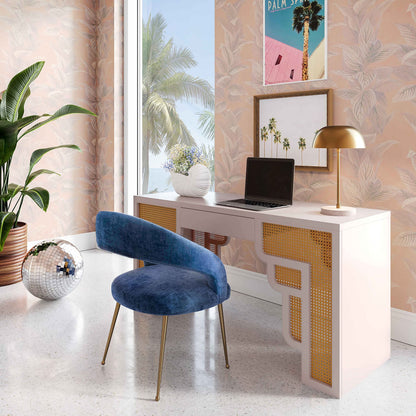 Tov Furniture Suzie Rattan Executive Desk (Cream)