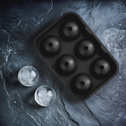 Silicone Ice Cube Trays – Large Silicone Molds for 2-Inch Ice Cubes and Spheres Whiskey Ice Cube Trays with Lids for Cocktails & Bourbon – Set of 2