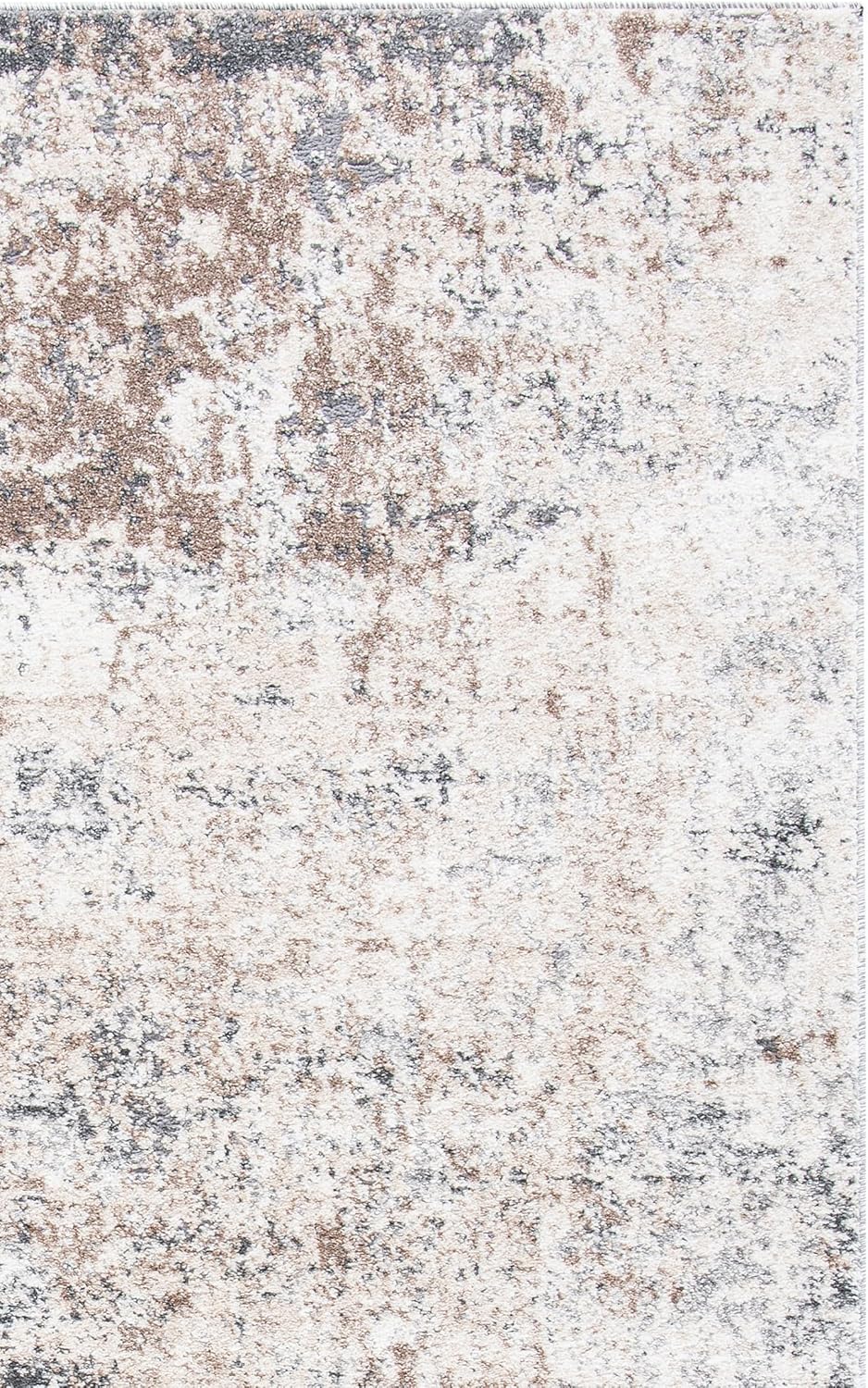 2' 4', (ASN705A) SAFAVIEH Aston Collection Accent Rug - x Ivory & Grey, Modern Abstract Design, Non-Shedding & Easy