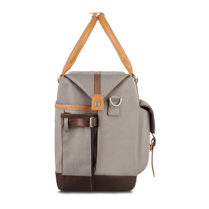 Moshi Vacanza Weekend Travel Bag, Duffle Canvas Luggage, Weather-Resistant Handbag- Gray